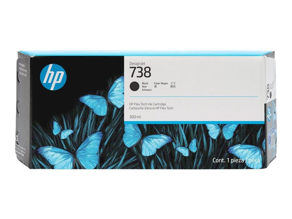 New Open Box HP 738 - black - original - DesignJet - ink cartridge 498N8A