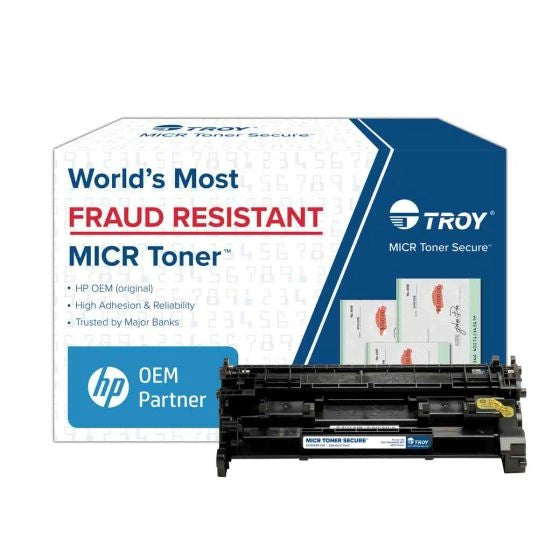 TROY Standard Yield MICR Toner Secure Cartridge (Coordinating HP Part Number CF258A) (3000 Yield)
