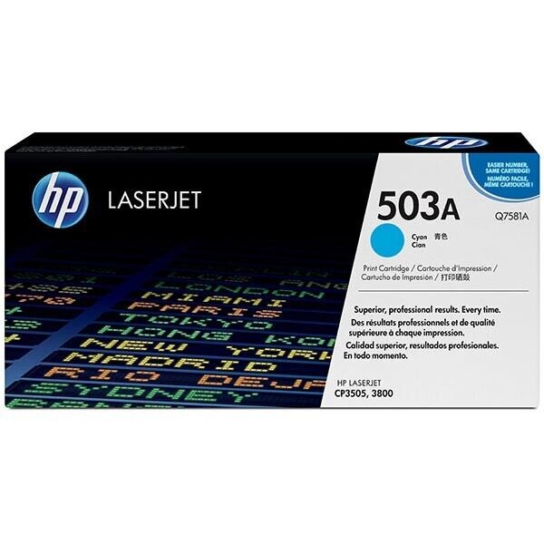 HP 503A (Q7581A ) Cyan Original Toner - New Open Box
