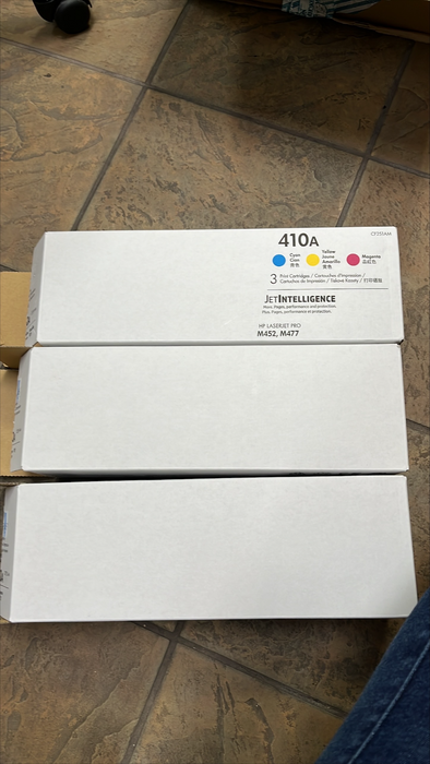 Hewlett Packard HEWCF410AQ Black/Cyan/Magenta/Yellow Toner New Open Box Unused