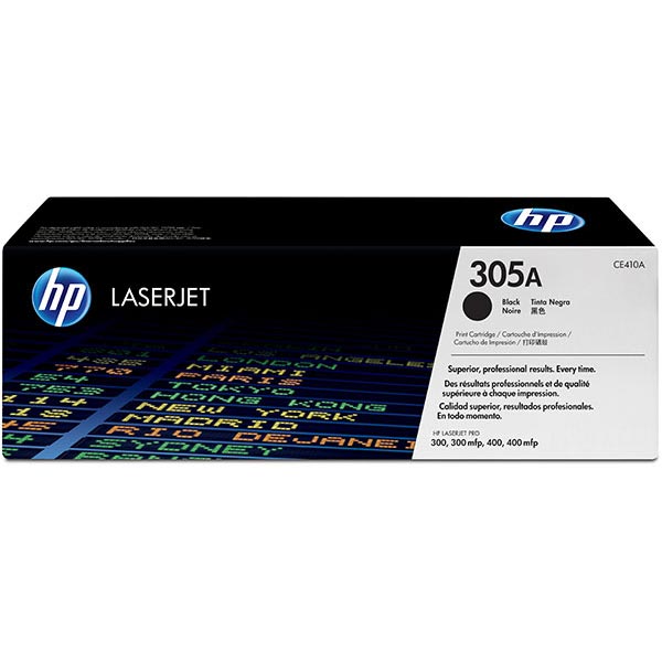 HP 305A (CE410A) Black Original LaserJet Toner Cartridge (2090 Yield)