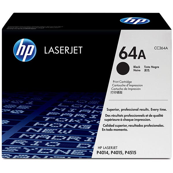 HP 64A LaserJet P4014, P4015, P4515 Black Original LaserJet Toner Cartridge (10,000 Yield)