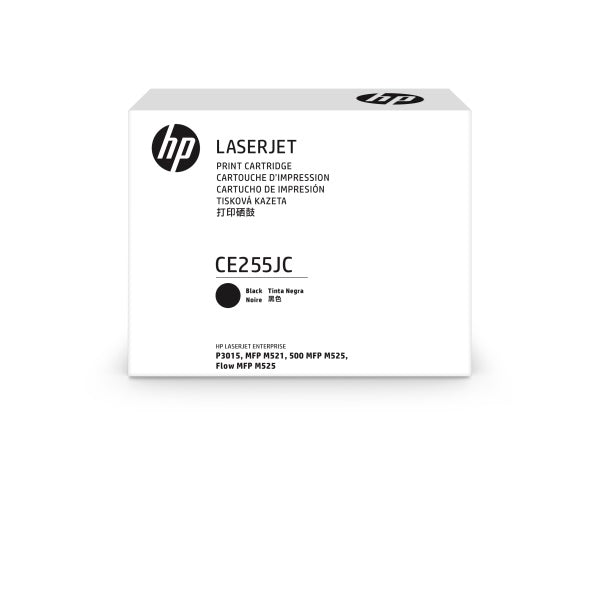 HP 55J LaserJet P3015, Enterprise 500 MFP M525 Black Original LaserJet Contract Toner Cartridge (14,500 Yield)