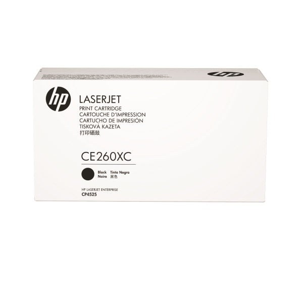 HP 649X Color LaserJet CP4525 High Yield Black Original LaserJet Contract Toner Cartridge (17,000 Yield)
