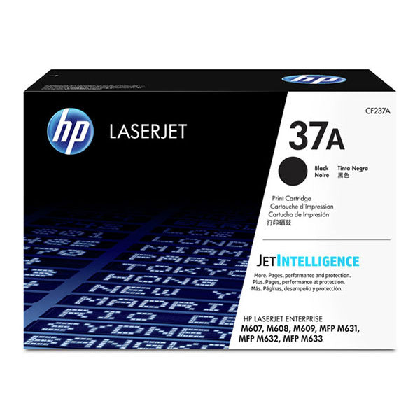 HP 37A  LaserJet Enterprise M607 Black Original LaserJet Toner Cartridge (11,000 Yield)