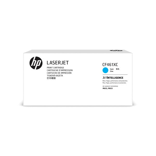 HP 656XC Color LaserJet Enterprise M652, M653 High Yield Cyan Original LaserJet Contract Toner Cartridge (22,000 Yield)