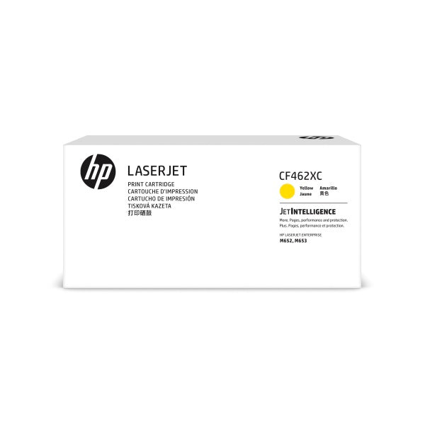 HP 656XC Color LaserJet Enterprise M652, M653 High Yield Yellow Original LaserJet Contract Toner Cartridge (22,000 Yield)