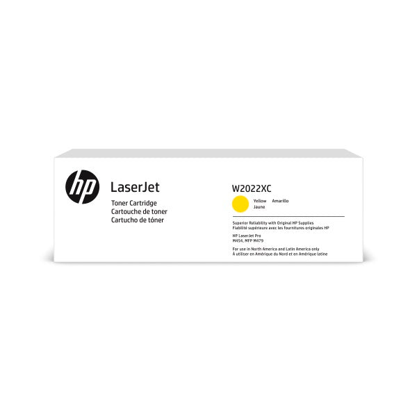 HP 414X Color LaserJet Pro M454, M455, M479, M480 MFP High Yield Yellow Contract Toner (6K Yield)