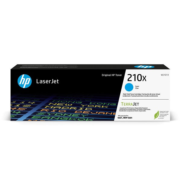HP 210X Color LaserJet Pro 4201-4203, 4301-4303 MFP Cyan LaserJet Toner (5,500 Yield)