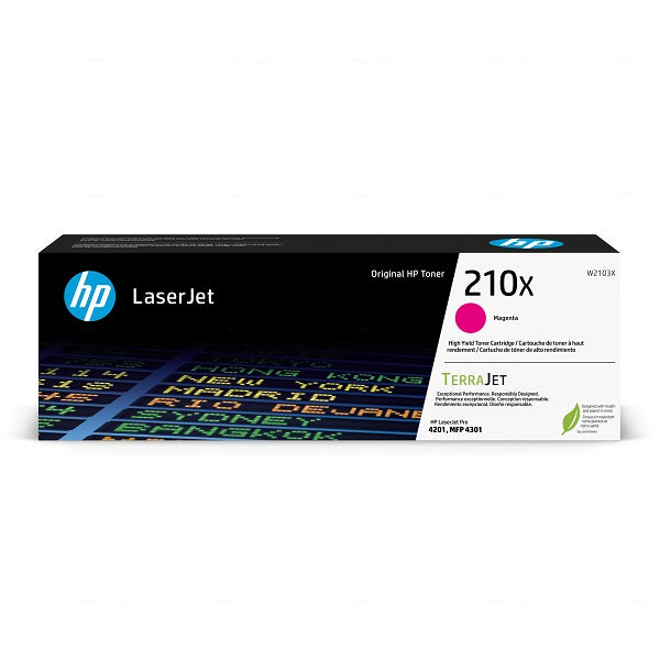 HP 210X Color LaserJet Pro 4201-4203, 4301-4303 MFP Magenta LaserJet Toner (5,500 Yield)