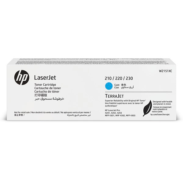 HP 210/220/230 Color LaserJet Pro 4201-4203, 4301-4303 MFP Cyan Contract Toner (5,500 Yield)