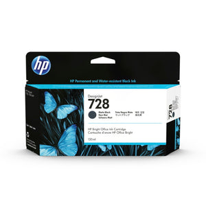 HP 728 (3WX25A) Matte Black Ink Cartridge (130 ml)