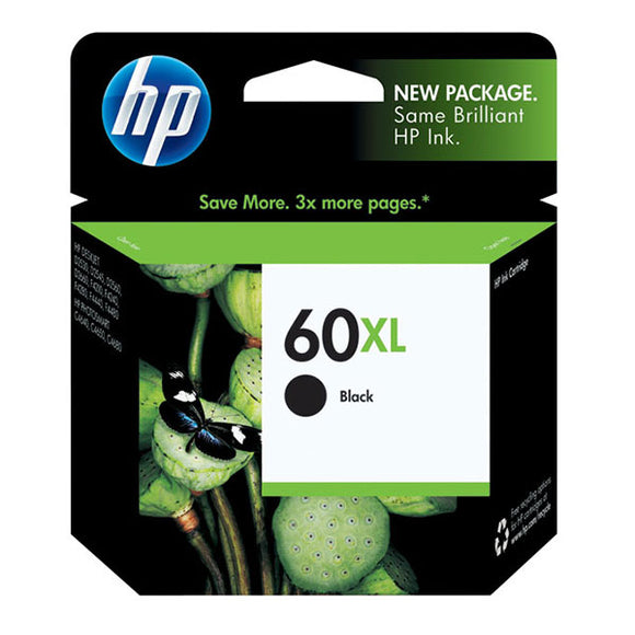 HP 60XL (CC641WN) High Yield Black Original Ink Cartridge (600 Yield)