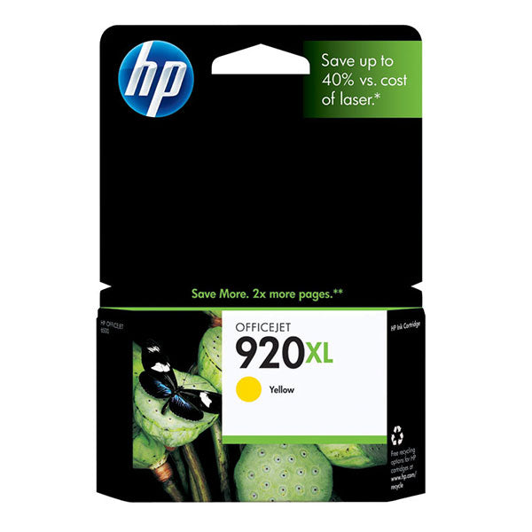 HP 920XL (CD974AN) High Yield Yellow Original Ink Cartridge (700 Yield)