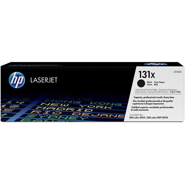 HP 131X (CF210X) Black Original LaserJet Toner Cartridge (2400 Yield)