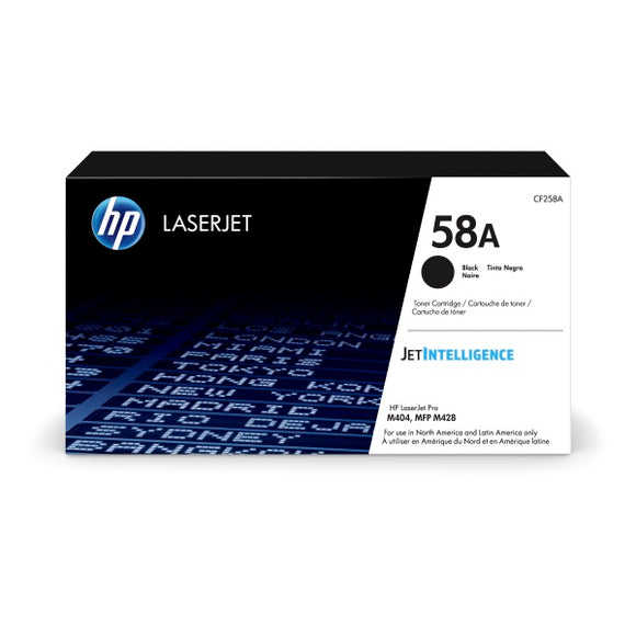 HP 58A (CF258A) Black Original LaserJet Toner Cartridge (3000 Yield)