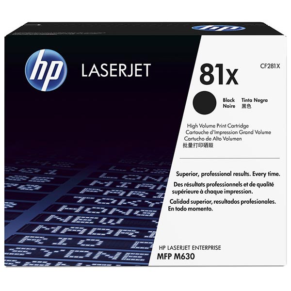 HP 81X (CF281X) Black Original LaserJet Toner Cartridge (25000 Yield)