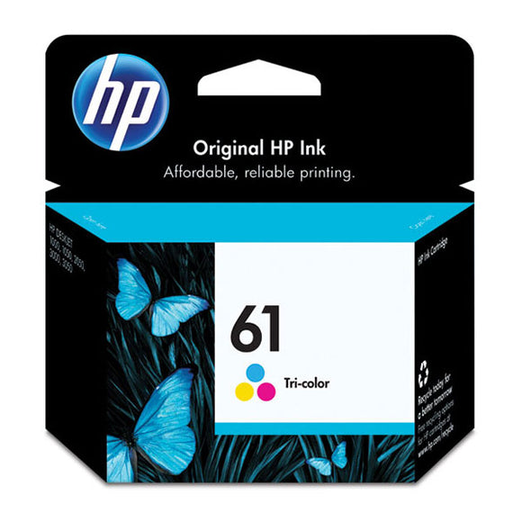 HP 61 (CH562WN) Tri-Color Original Ink Cartridge (165 Yield)