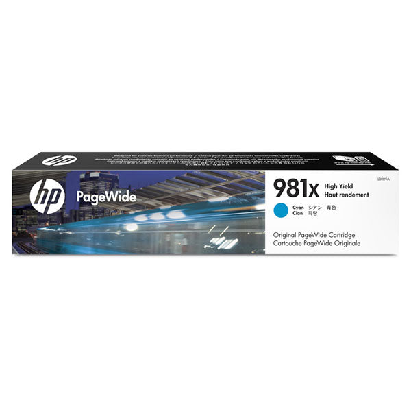 HP 981X (L0R09A) High Yield Cyan Original PageWide Cartridge (10000 Yield)