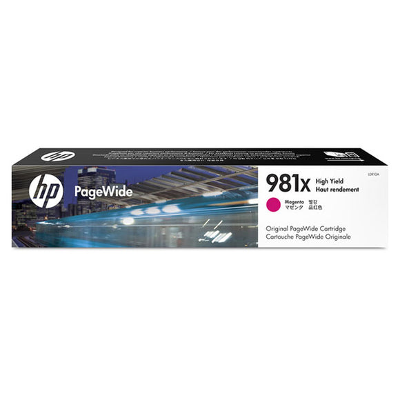 HP 981X (L0R10A) High Yield Magenta Original PageWide Cartridge (10000 Yield)