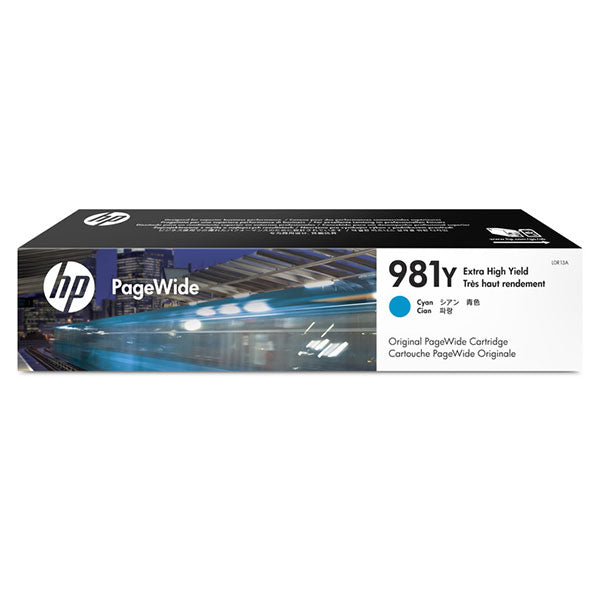 HP 981Y (L0R13A) Extra High Yield Cyan Original PageWide Cartridge (16000 Yield)