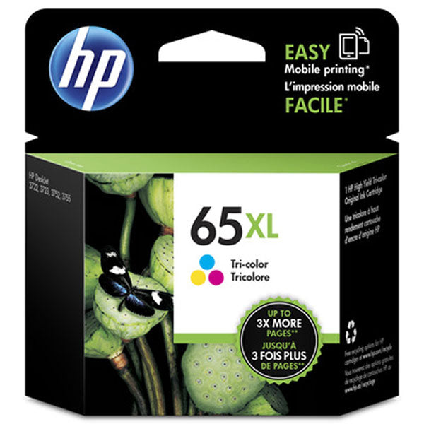 HP 65XL (N9K03AN) High Yield Tri-color Original Ink Cartridge (300 Yield)