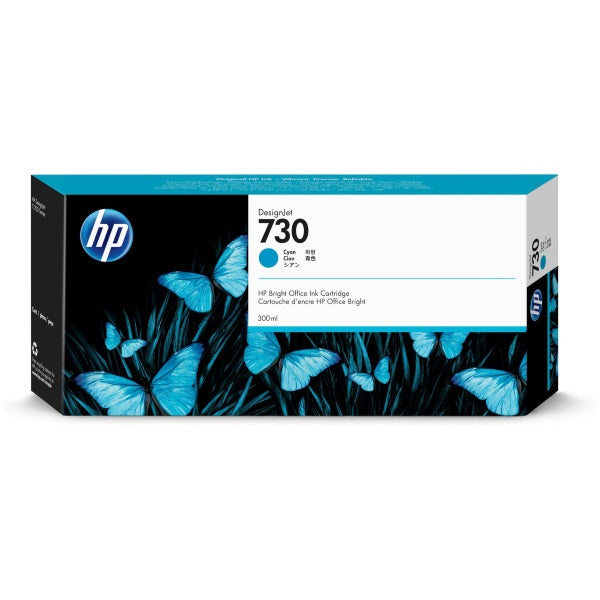 HP 730 (P2V68A) Cyan Ink Cartridge (300 ml)