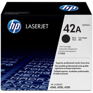 HP 42A (Q5942A) Black Original LaserJet Toner Cartridge (10000 Yield)