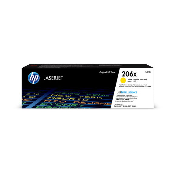 HP 206X (W2112X) High Yield Yellow Original LaserJet Contract Toner Cartridge (2450 Yield)