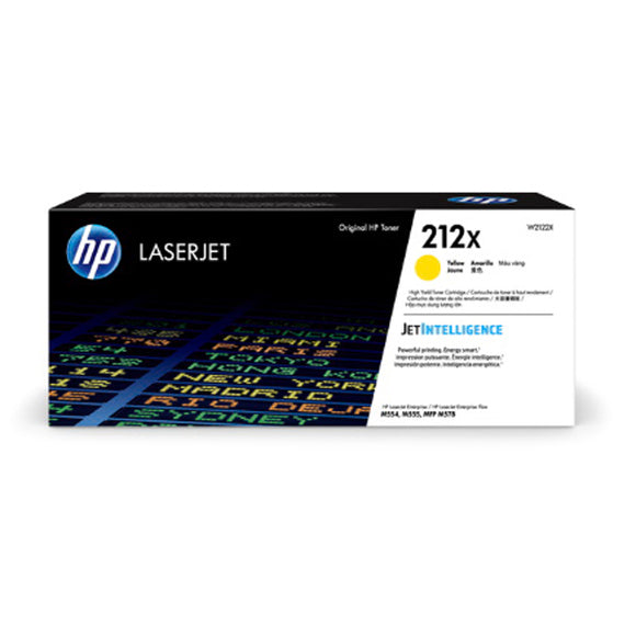 HP 212X (W2122X) High Yield Yellow Original LaserJet Toner Cartridge (10000 Yield)