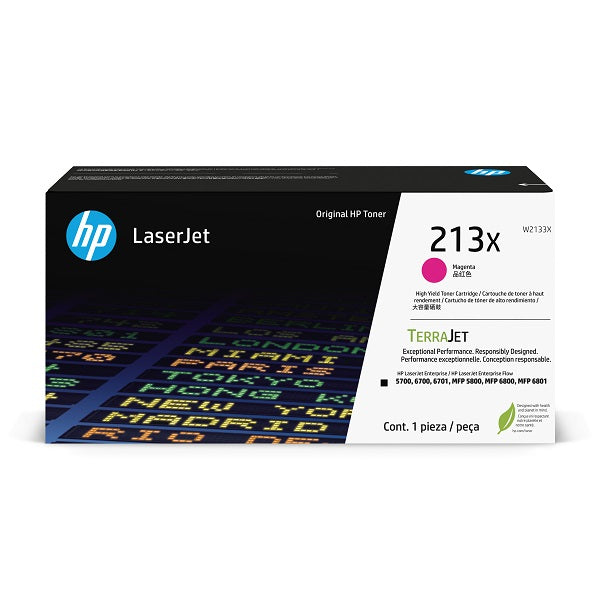 HP 213X (W2133X) Magenta Original LaserJet Toner Crtg (6000 Yield)