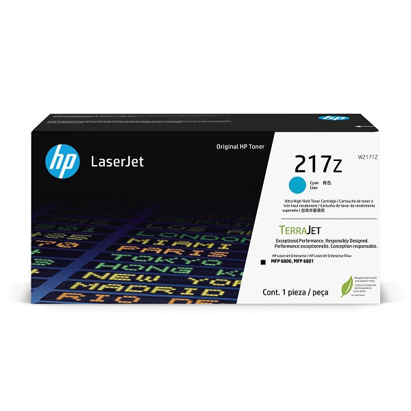 HP 217Z (W2171Z) Cyan Original LaserJet Toner Crtg (24000 Yield)