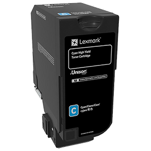Lexmark High Yield Cyan Toner Cartridge (12000 Yield) (74C0H20)