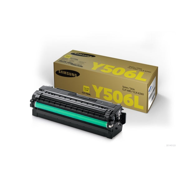 Samsung (CLT-Y506L/XAA) High Yield Yellow Toner Cartridge (3500 Yield)
